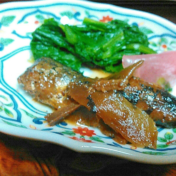 秋刀魚の生姜煮☆小松菜添え